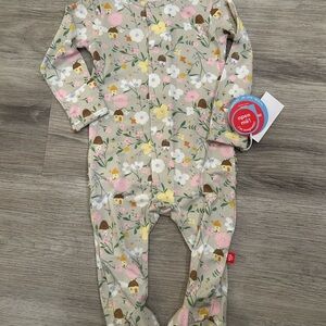 Magnetic Me Floral Kids Footie - Pink, Yellow, White